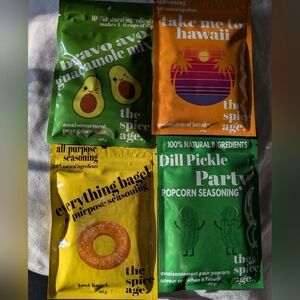 The Spice Age Seasoning Set Of 4 Everything Bagel Hawaii Avocado Dill Pickle New